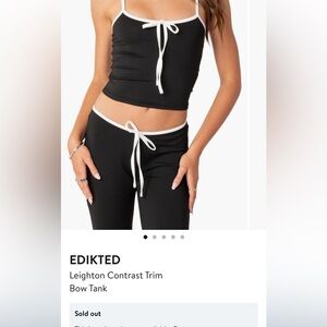 Edikted Black and White Bow Trim Tank